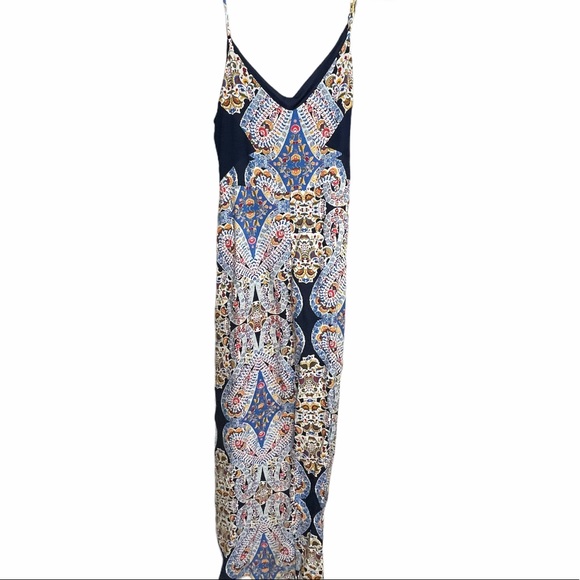Blue multicolored paisley Kaleidoscope Maxi Dress - Picture 4 of 9